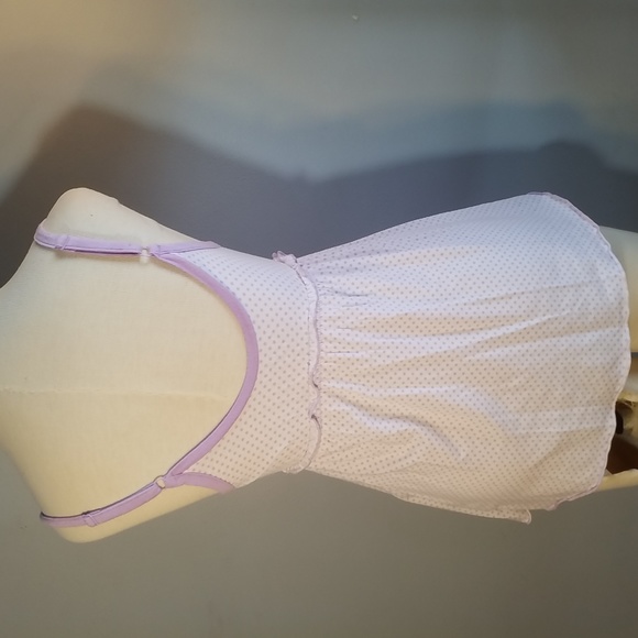 VICTORIA'S SECRET ANGEL SLEEP TOP S PURPLE POLKA DOT - Picture 4 of 5